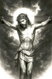 jesus tattoo design ideas Realism crisp detail blessing for lower leg