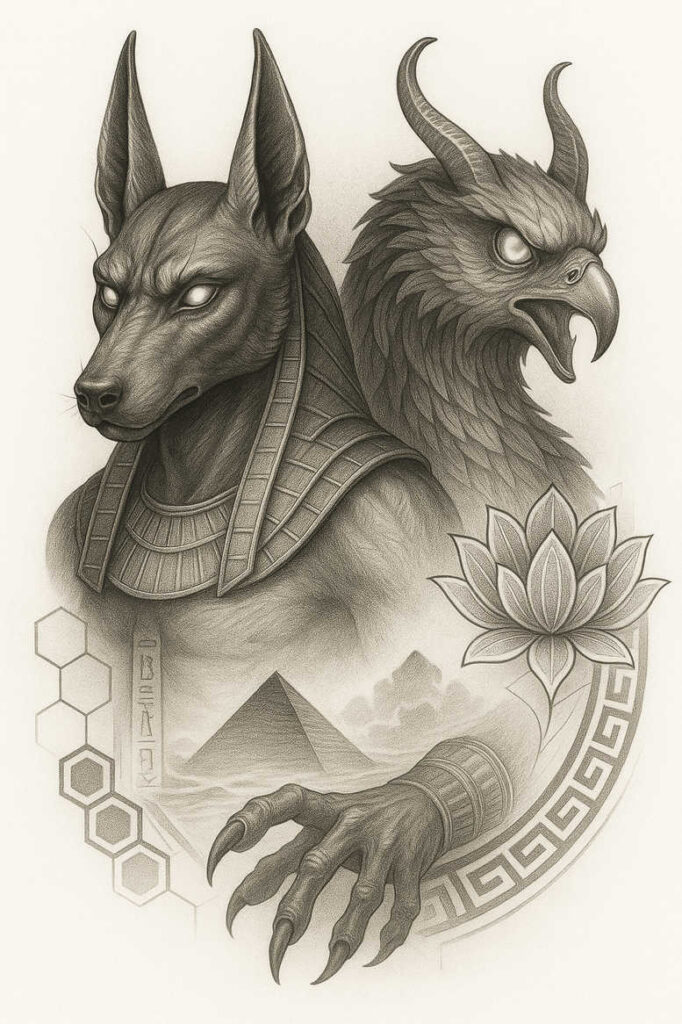 animals-and-harmony – tattoo design ideas free ai generated – realism-lifelike – for-triceps – Gallery: news-inkby-ai