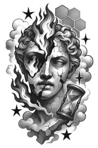 animals-and-shadow – tattoo design ideas free ai generated – neotraditional-rich-shading – for-spine – Gallery: news-inkby-ai