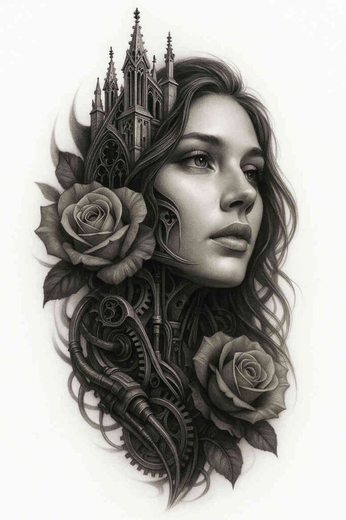 avant-garde – tattoo design ideas free ai generated – neotraditional-dynamic-color – for-chest – Gallery: news-inkby-ai