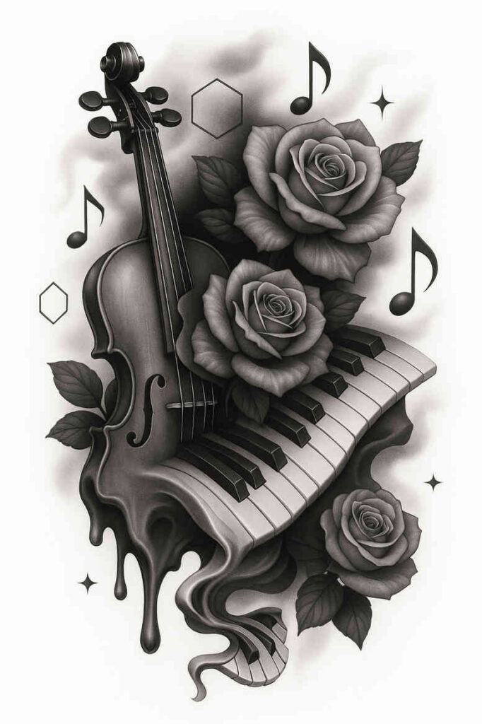 avant-garde-tattoo – tattoo design ideas free ai generated – neotraditional-defined-outlines – for-back – Gallery: news-inkby-ai