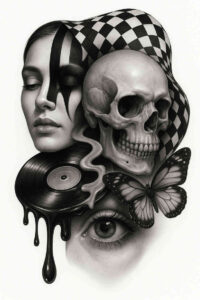 avant-garde-tattoo – tattoo design ideas free ai generated – realism-clean-lines – for-upper-arm – Gallery: news-inkby-ai