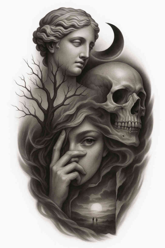 avant-garde-tattoo – tattoo design ideas free ai generated – realism-full-detail – for-lower-arm – Gallery: news-inkby-ai