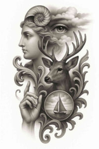 contemporary-motifs – tattoo design ideas free ai generated – realism-realistic-gleam – for-upper-thigh – Gallery: news-inkby-ai