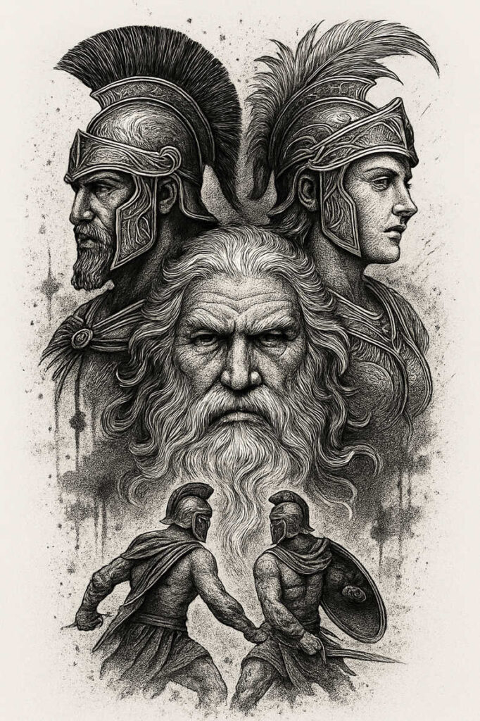 creative-approach – tattoo design ideas free ai generated – neotraditional-artistic-contrast – for-fingers – Gallery: news-inkby-ai