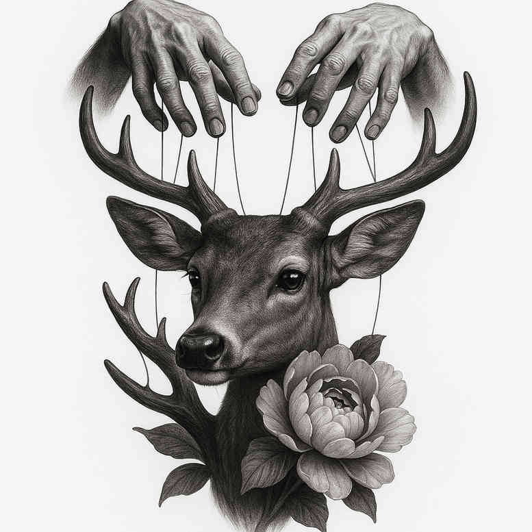 creative-approach – tattoo design ideas free ai generated – surrealism-symbolic-motifs – for-abdomen – Gallery: news-inkby-ai