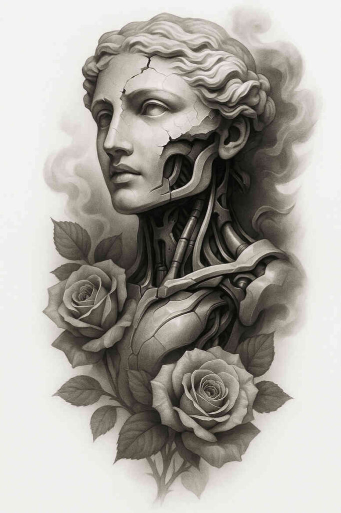 creative-approach-tattoo – tattoo design ideas free ai generated – surrealism-enigmatic-visuals – for-full-back – Gallery: news-inkby-ai