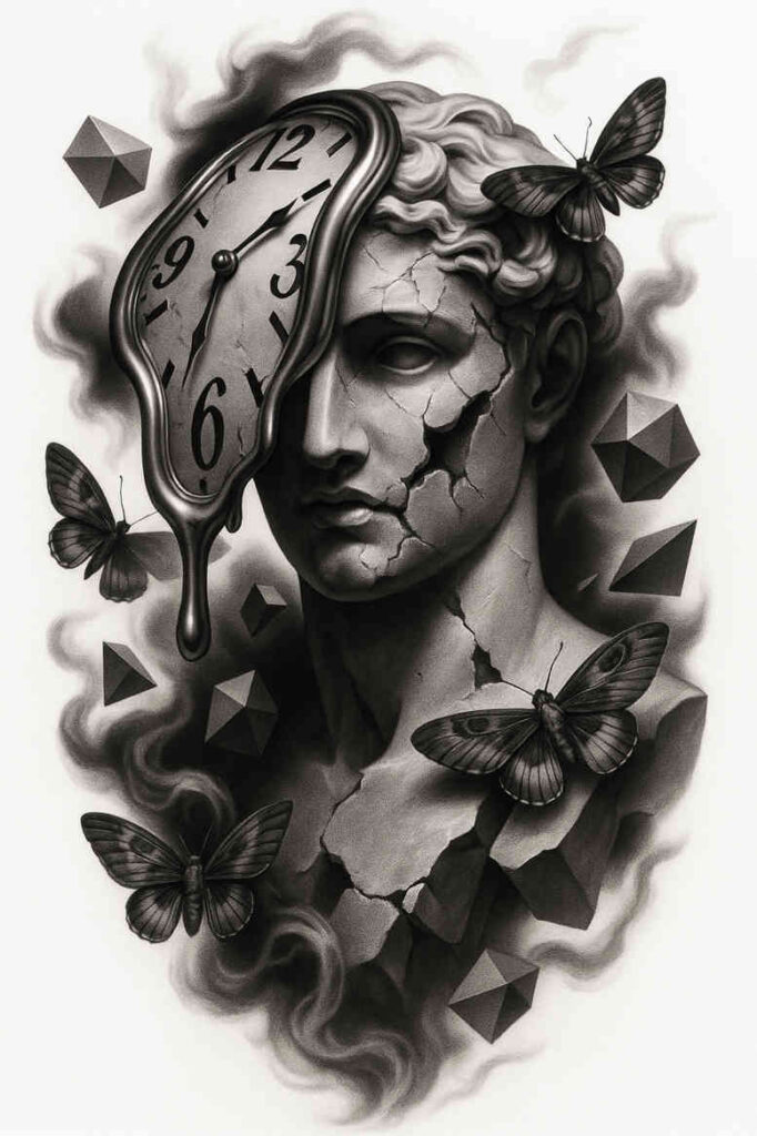 discoveries – tattoo design ideas free ai generated – neotraditional-artistic-contrast – for-abdomen – Gallery: news-inkby-ai