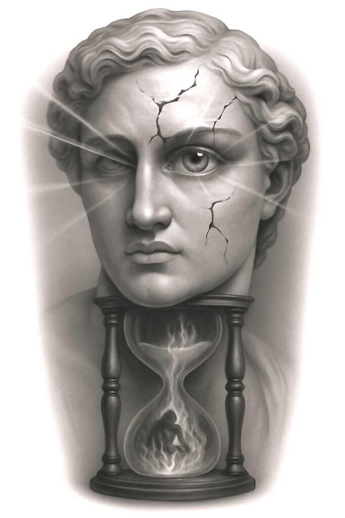 domestic-animals – tattoo design ideas free ai generated – surrealism-surreal-lighting – for-scapula – Gallery: news-inkby-ai