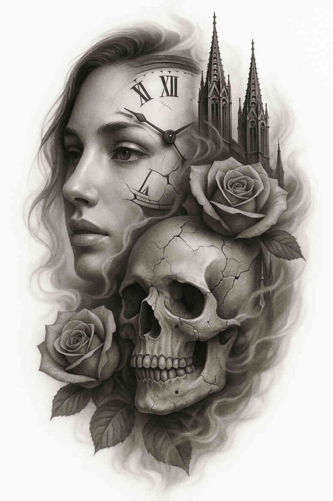 evolution – tattoo design ideas free ai generated – realism-moist-gloss – for-chest – Gallery: news-inkby-ai