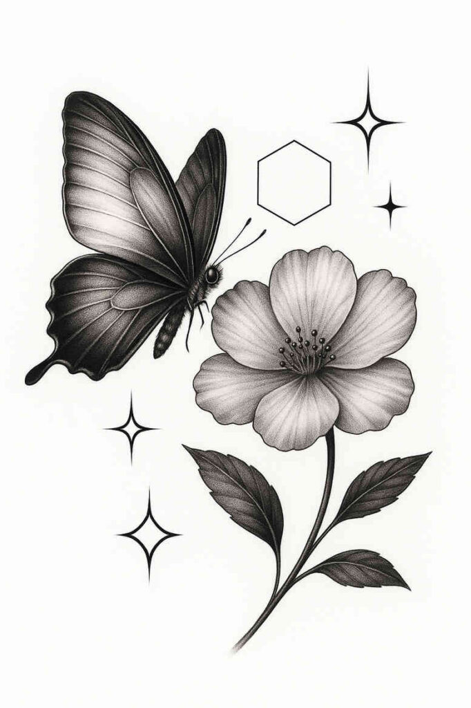 evolution – tattoo design ideas free ai generated – realism-volume-effect – for-scapula – Gallery: news-inkby-ai