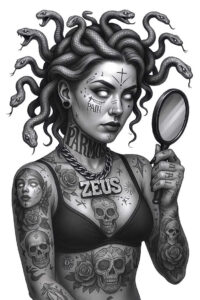 evolving-trends – tattoo design ideas free ai generated – neotraditional-vivid-detail – for-thigh – Gallery: news-inkby-ai