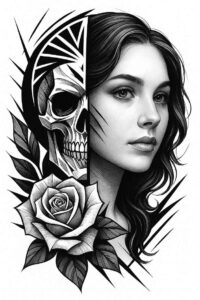 for-women-trend-tattoo – tattoo design ideas free ai generated – neotraditional-clean-contrast – for-upper-arm – Gallery: news-inkby-ai