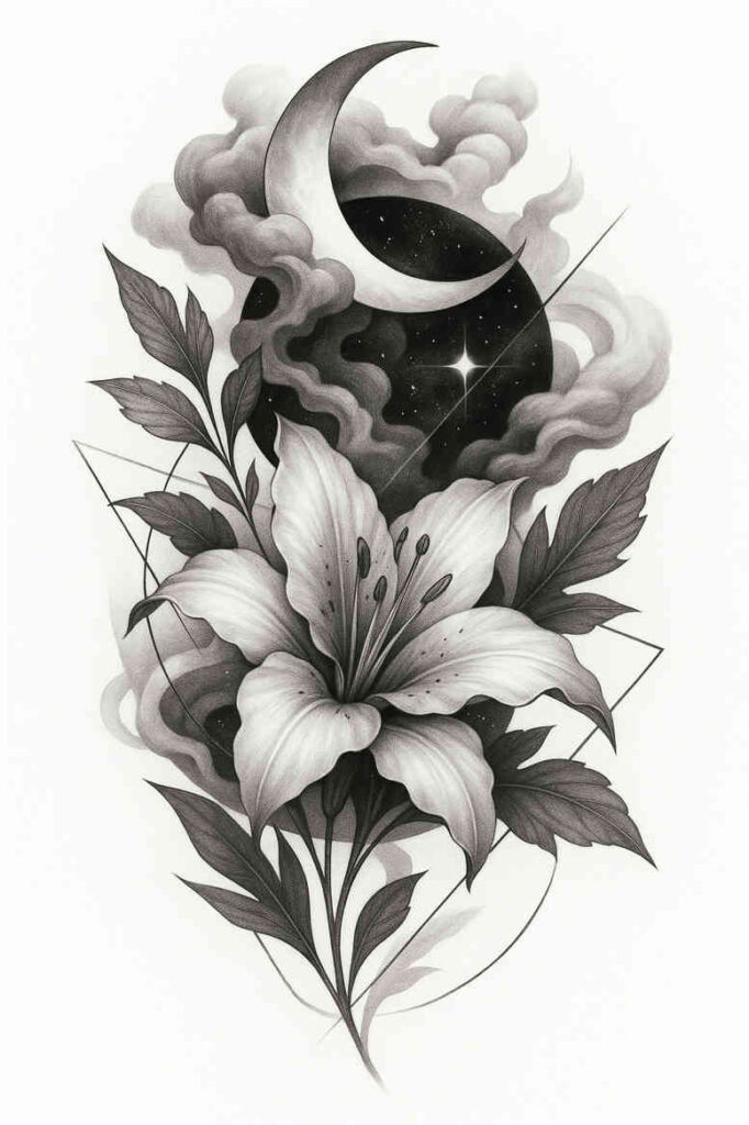 fresh-design-tattoo – tattoo design ideas free ai generated – realism-mirrored-effect – for-temple – Gallery: news-inkby-ai