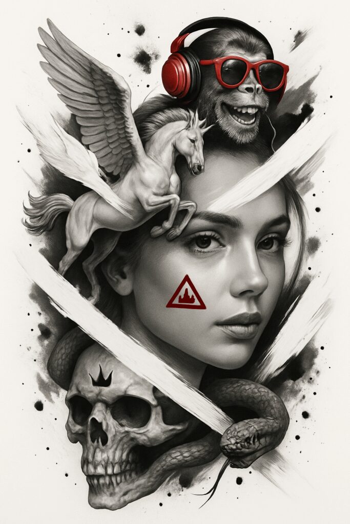 fresh-ideas – tattoo design ideas free ai generated – neotraditional-precise-lines – for-knee – Gallery: news-inkby-ai