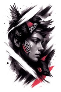 innovations – tattoo design ideas free ai generated – neotraditional-bold-texture – for-shin – Gallery: news-inkby-ai