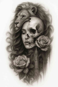 innovative-solution-tattoo – tattoo design ideas free ai generated – realism-realistic-dimension – for-nape – Gallery: news-inkby-ai