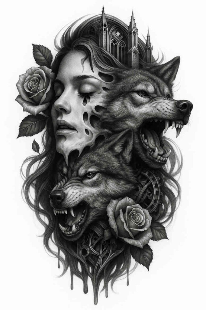 inspiration-tattoo – tattoo design ideas free ai generated – neotraditional-contrasting-colors – for-hand – Gallery: news-inkby-ai