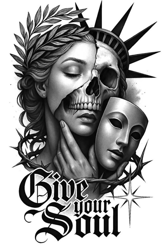 inspirations – tattoo design ideas free ai generated – neotraditional-sharp-contrast – for-upper-arm – Gallery: news-inkby-ai