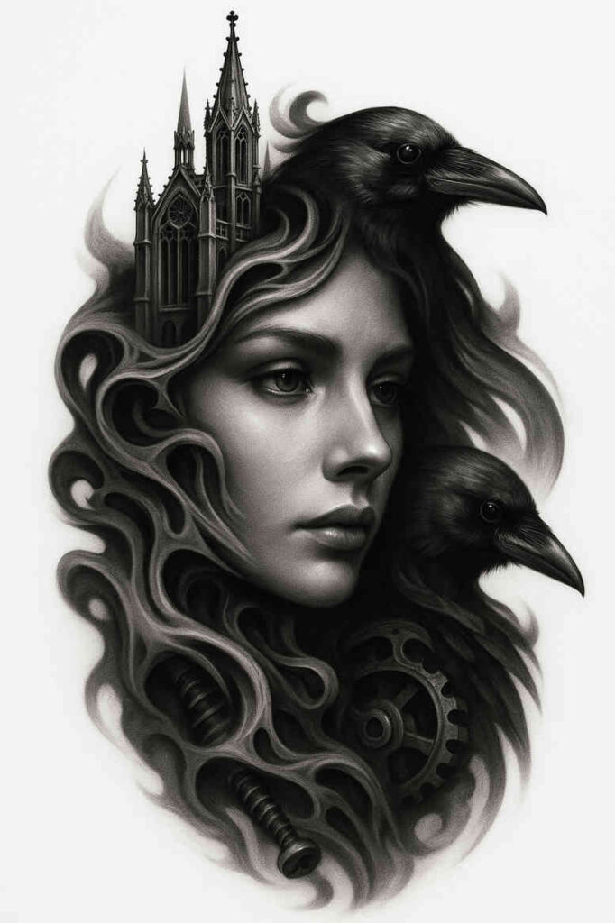 modern-character-tattoo – tattoo design ideas free ai generated – realism-surface-complexity – for-ankle – Gallery: news-inkby-ai