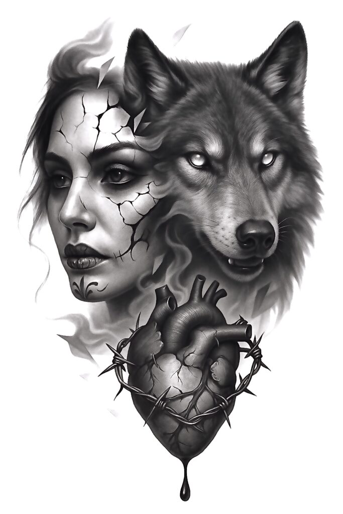 new-era – tattoo design ideas free ai generated – realism-emotional-depth – for-lower-thigh – Gallery: news-inkby-ai