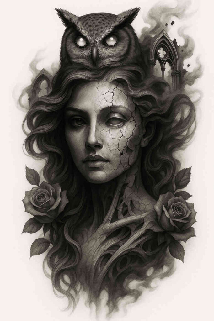 new-inspiration-tattoo – tattoo design ideas free ai generated – neotraditional-bold-texture – for-side – Gallery: news-inkby-ai