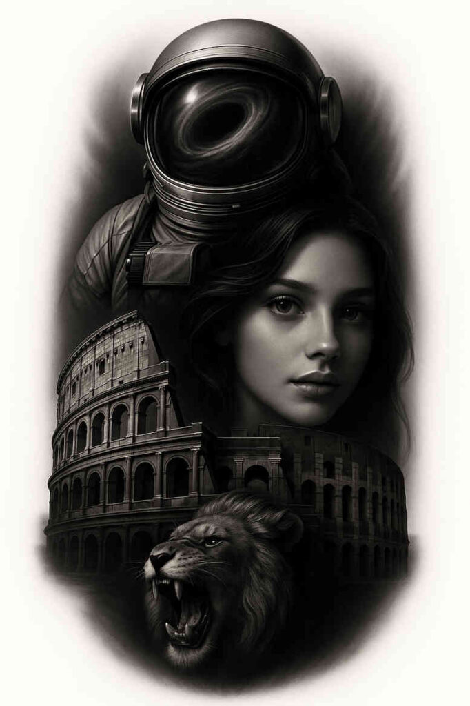 new-possibility-tattoo – tattoo design ideas free ai generated – neotraditional-layered-fill – for-full-back – Gallery: news-inkby-ai