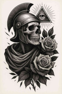 new-quality-tattoo – tattoo design ideas free ai generated – realism-focal-blur – for-upper-back – Gallery: news-inkby-ai