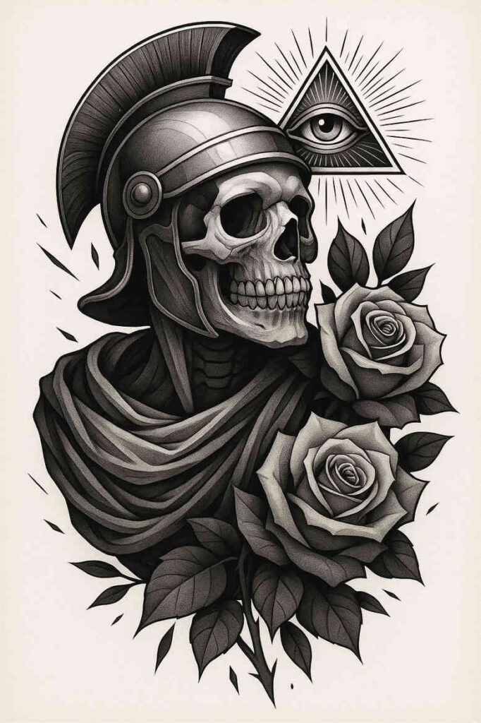 new-quality-tattoo – tattoo design ideas free ai generated – realism-focal-blur – for-upper-back – Gallery: news-inkby-ai
