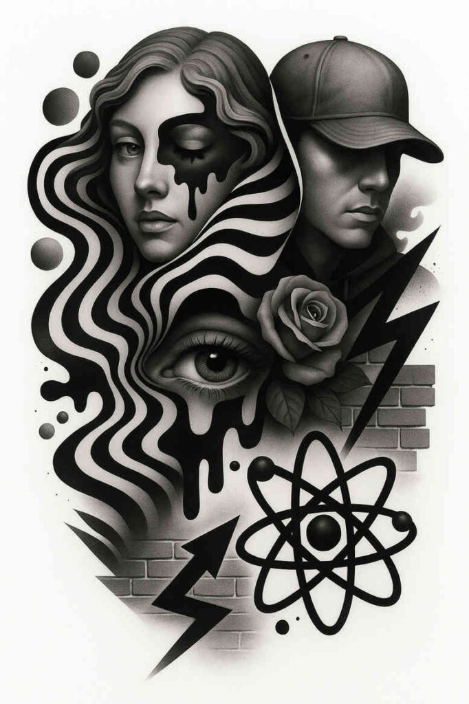 revolution – tattoo design ideas free ai generated – realism-reflection-effect – for-inner-arm – Gallery: news-inkby-ai