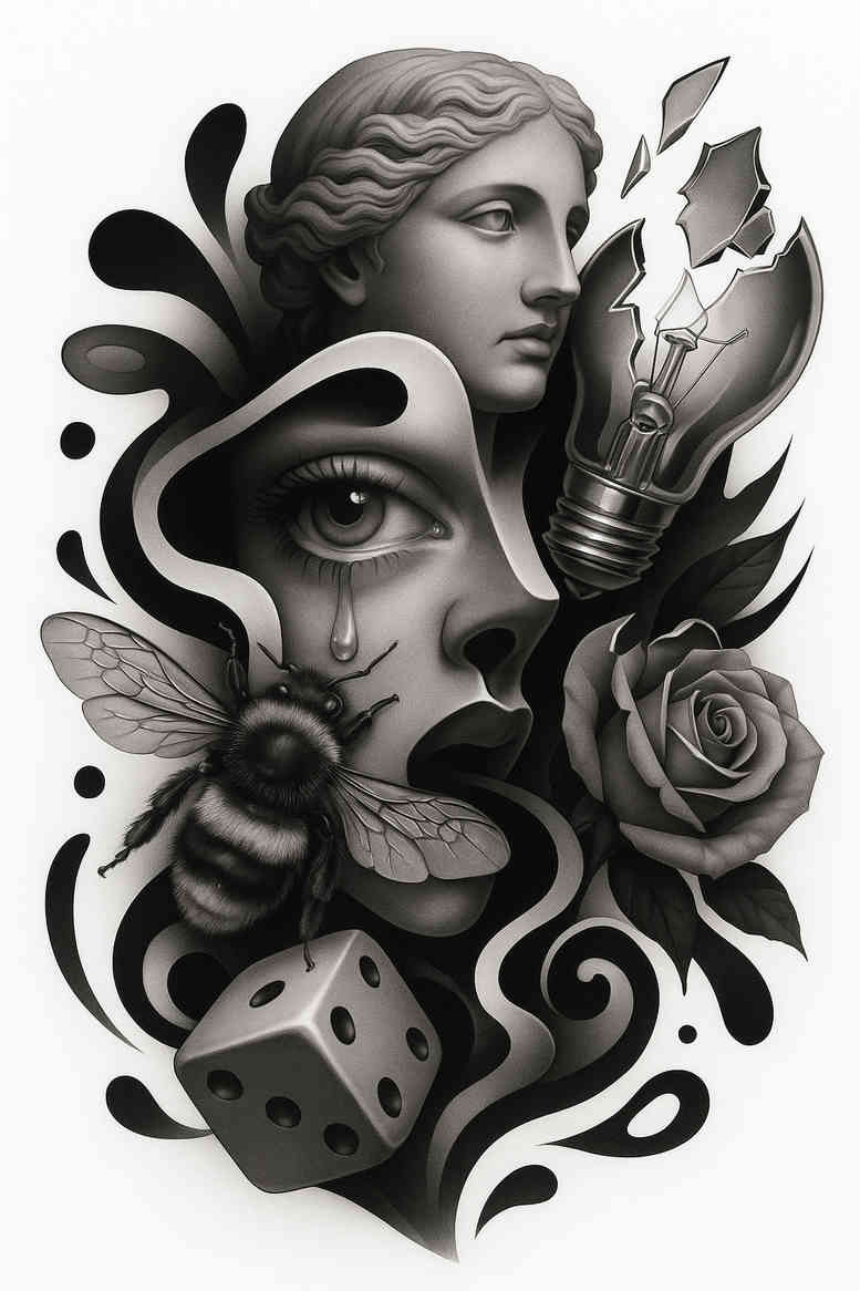 news tattoo design ideas defined outlines atmospheric represents courage