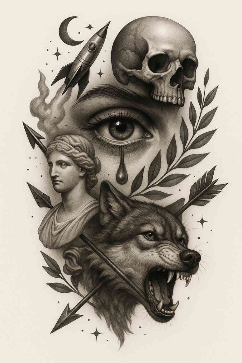 news tattoo design ideas glowing bokeh for side