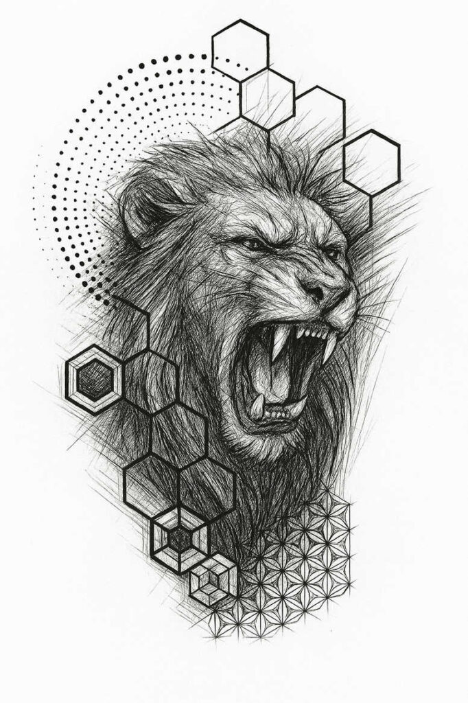 news tattoo design ideas geometric pattern crisp for biceps