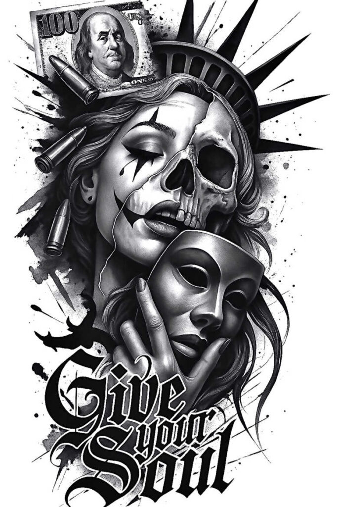news tattoo design ideas Surrealism symbolic motifs elaborate for hip