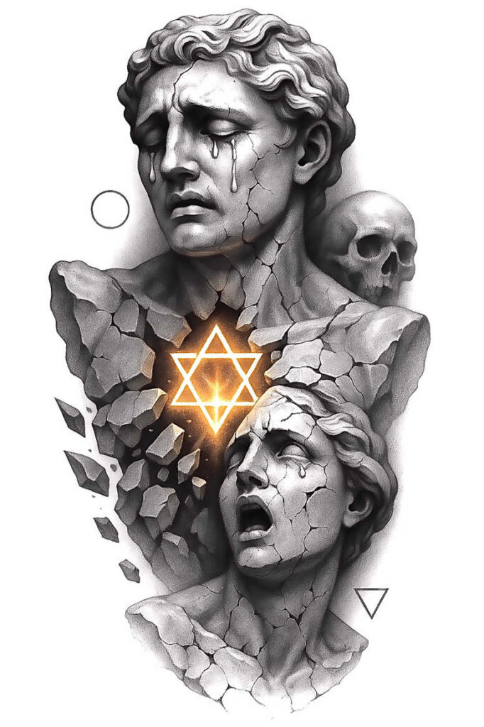 news tattoo design ideas Surrealism visionary ethereal symbol of perseverance