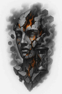 news tattoo design ideas clean contrast line-art for chest