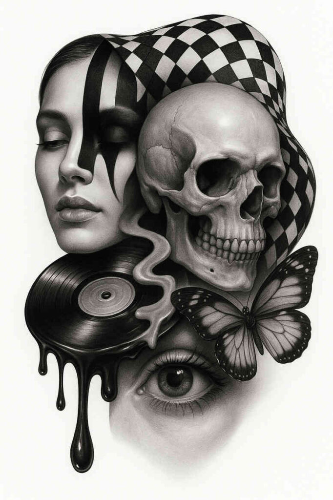 news tattoo design ideas contrasting colors macro meaning endurance