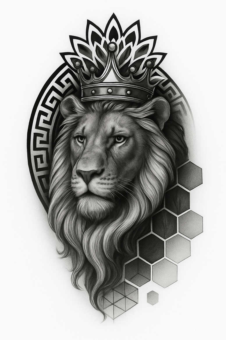 news tattoo design ideas circular grid matte-finish for hand