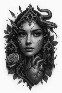 news tattoo design ideas Surrealism unreal monochrome shows perseverance