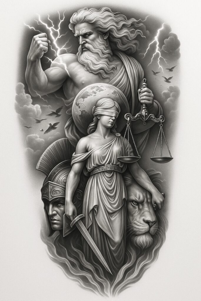 news tattoo design ideas Surrealism imaginative ornate for outer arm