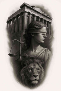 news tattoo design ideas bold outline razor-sharp courage and power