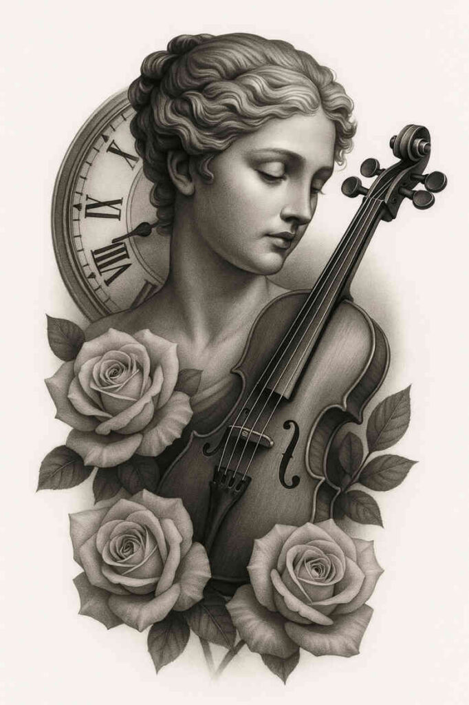 news tattoo design ideas moody ultra-detailed for nape