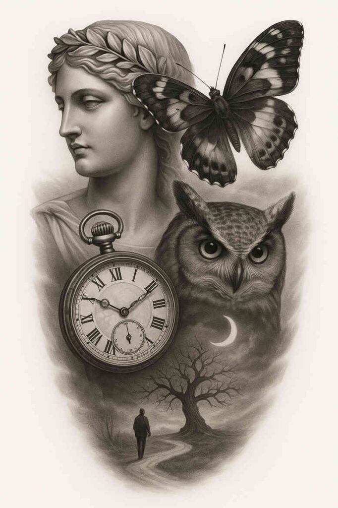 news tattoo design ideas deep blacks watercolor-style for back shoulder