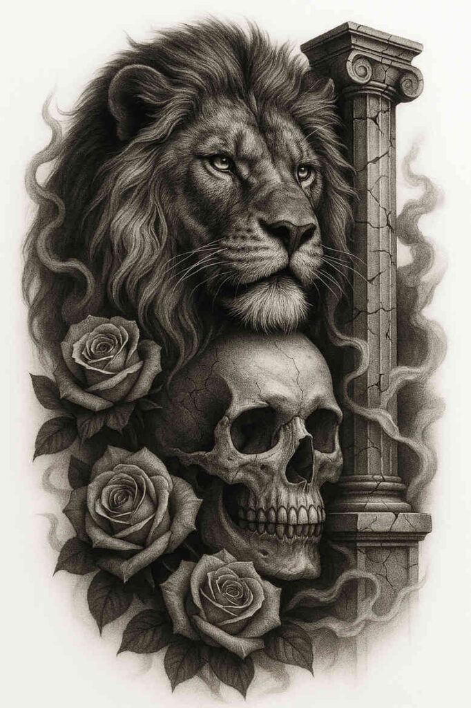 news tattoo design ideas Surrealism enigmatic watercolor-style symbol of endurance