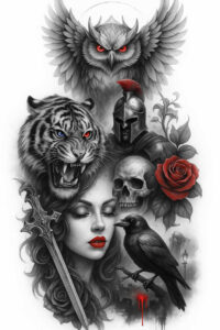 path-freedom-symbol – tattoo design ideas free ai generated – neotraditional-artistic-shading – for-upper-shoulder – Gallery: path-road-inkby-ai