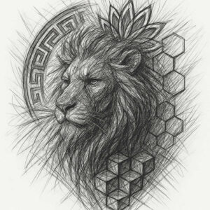 pets-tattoo-ideas – tattoo design ideas free ai generated – iconic – for-lower-thigh – Gallery: pets-inkby-ai