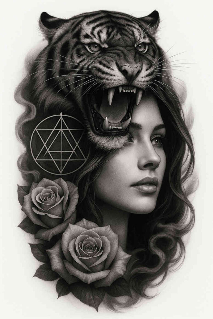pets-tattoo-ideas – tattoo design ideas free ai generated – mini-geometry – for-temple – Gallery: pets-inkby-ai