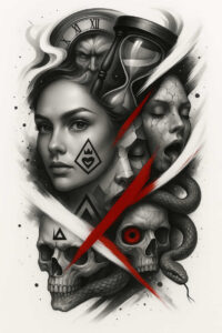pets-tattoo-ideas – tattoo design ideas free ai generated – open-space – for-shoulder – Gallery: pets-inkby-ai