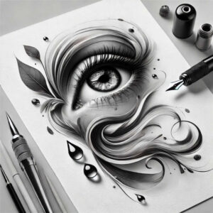pets-tattoo-ideas – tattoo design ideas free ai generated – plain – for-lower-thigh – Gallery: pets-inkby-ai