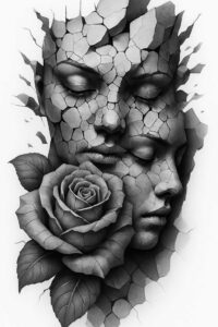 pets-tattoo-ideas – tattoo design ideas free ai generated – single-line – for-sternum – Gallery: pets-inkby-ai
